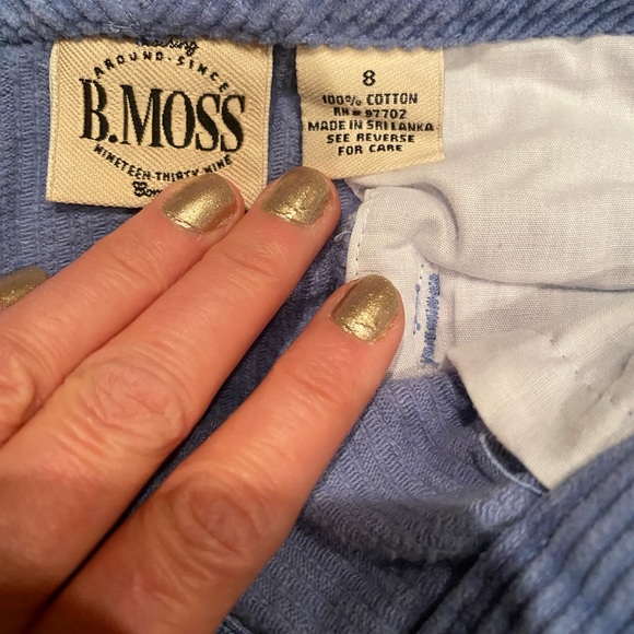 B.Moss Blue Corduroy Skirt - Picture 7 of 7